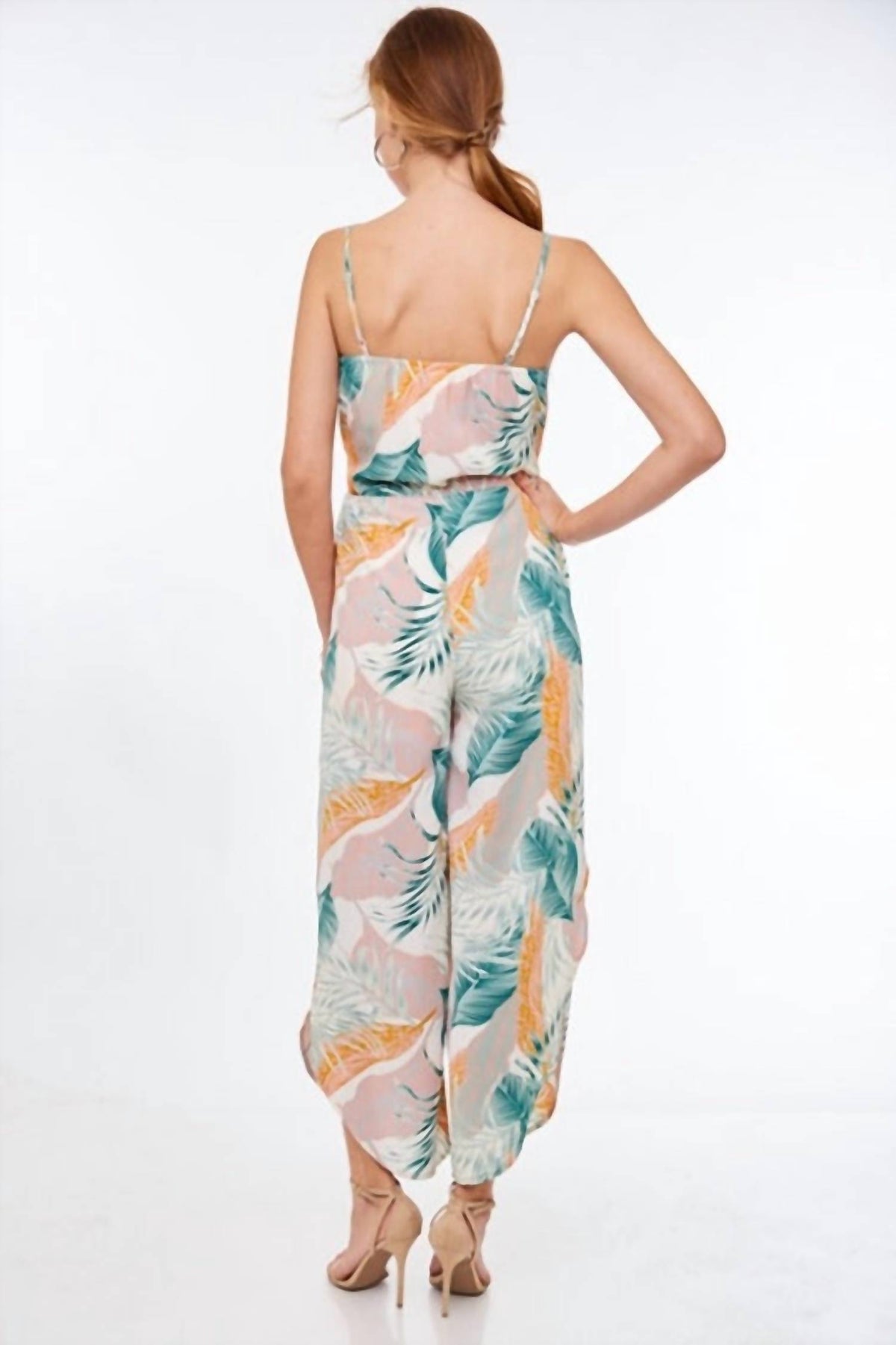 Llove - Tulip Cut Tropical Jumpsuit