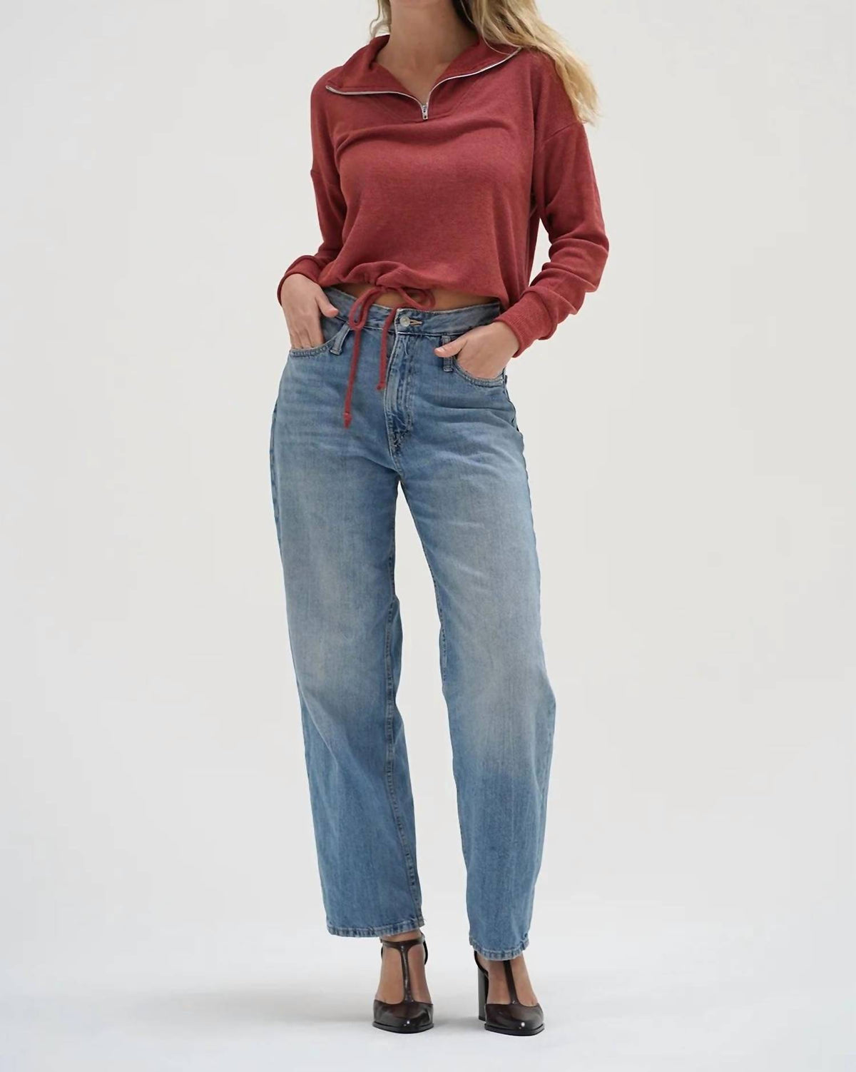 Lna - Carter Half Zip Top