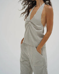 Lna - Cora Plaid Halter Top
