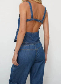 Lna - Jordyn Denim Top