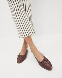 Loeffler Randall - Laundry Woven Ballet Flat - brown - flats - leather