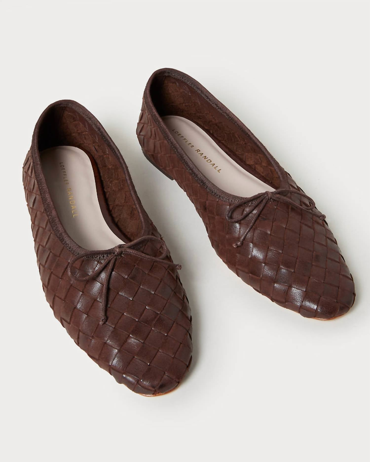 Loeffler Randall - Laundry Woven Ballet Flat - brown - flats - leather