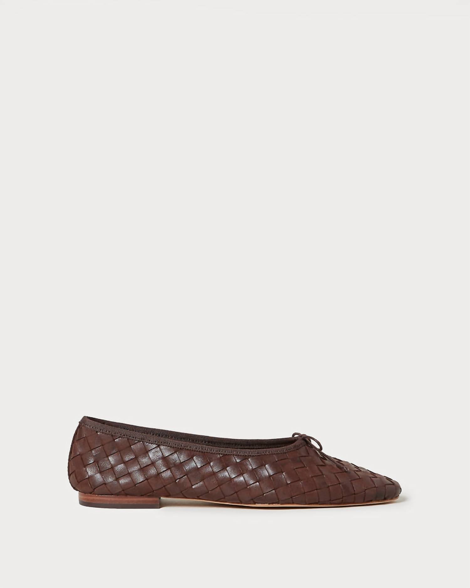 Loeffler Randall - Laundry Woven Ballet Flat - brown - flats - leather
