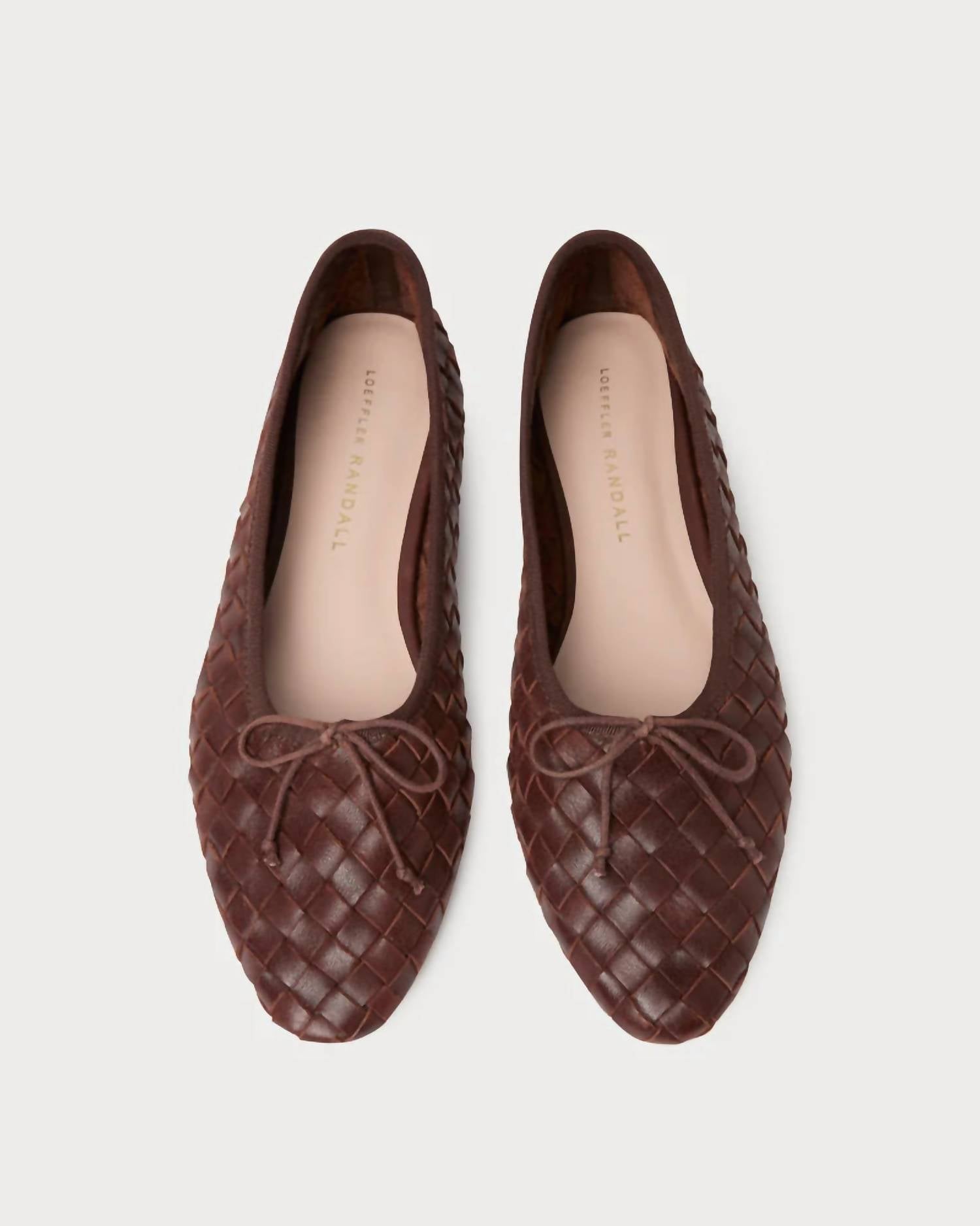 Loeffler Randall - Laundry Woven Ballet Flat - brown - flats - leather