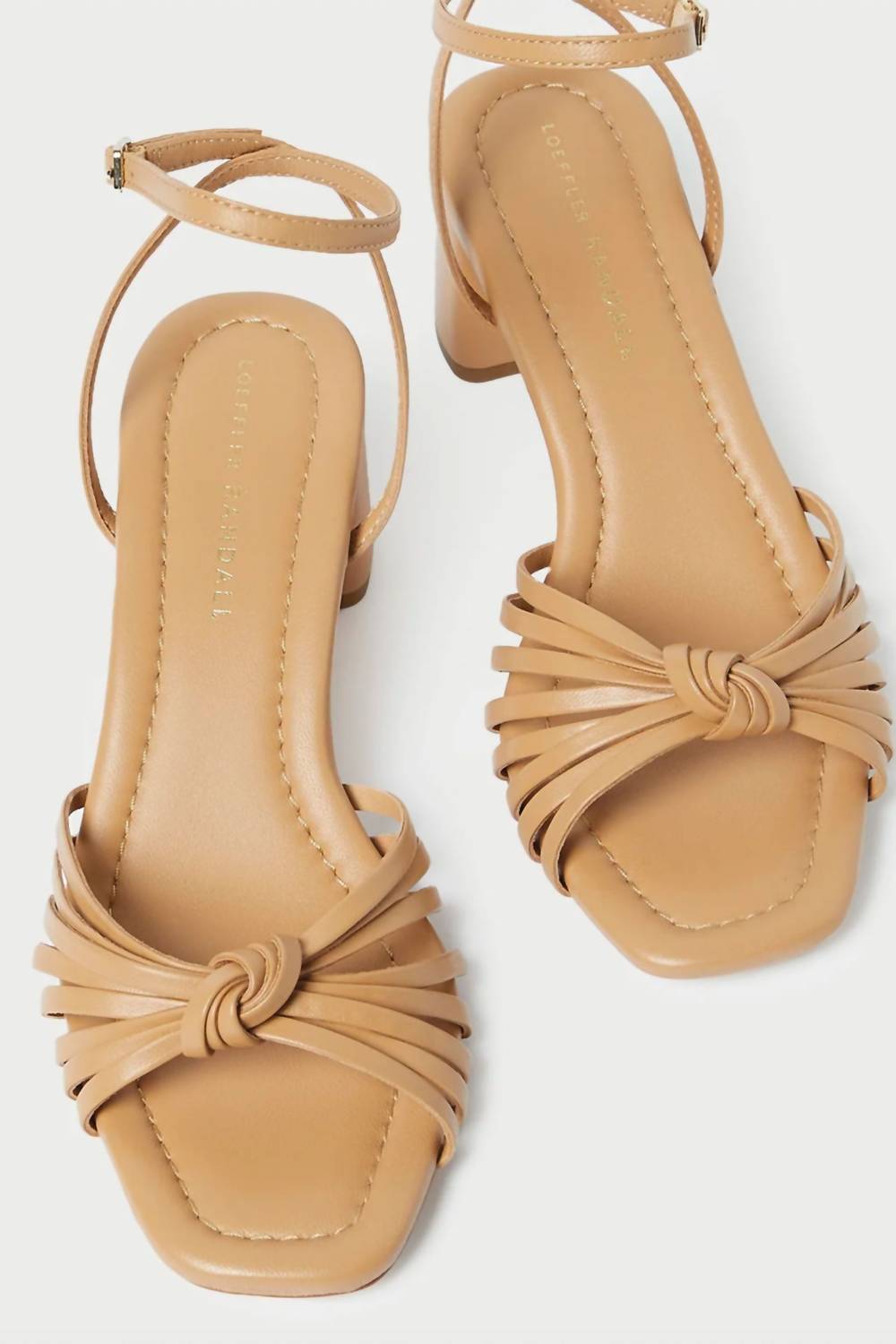 Loeffler Randall - Women's Olivia Leather Knot Mid Heel Sandal