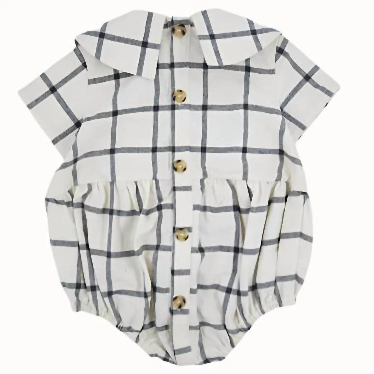 Loir Paris - Checkered Buttoned Romper