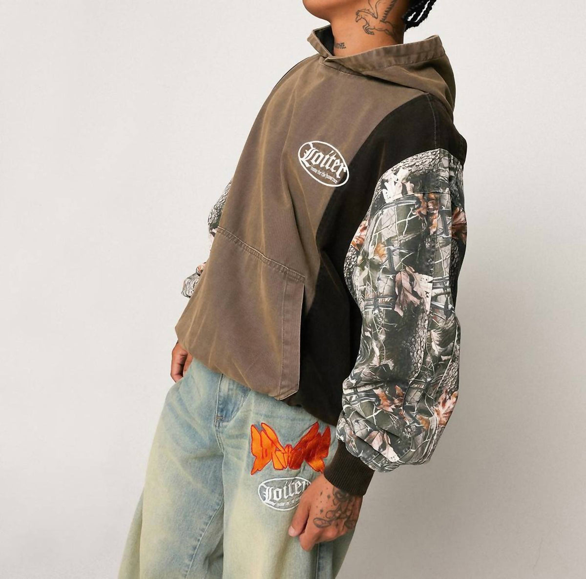 Loiter - Splinter Camo Oversized Hoodie