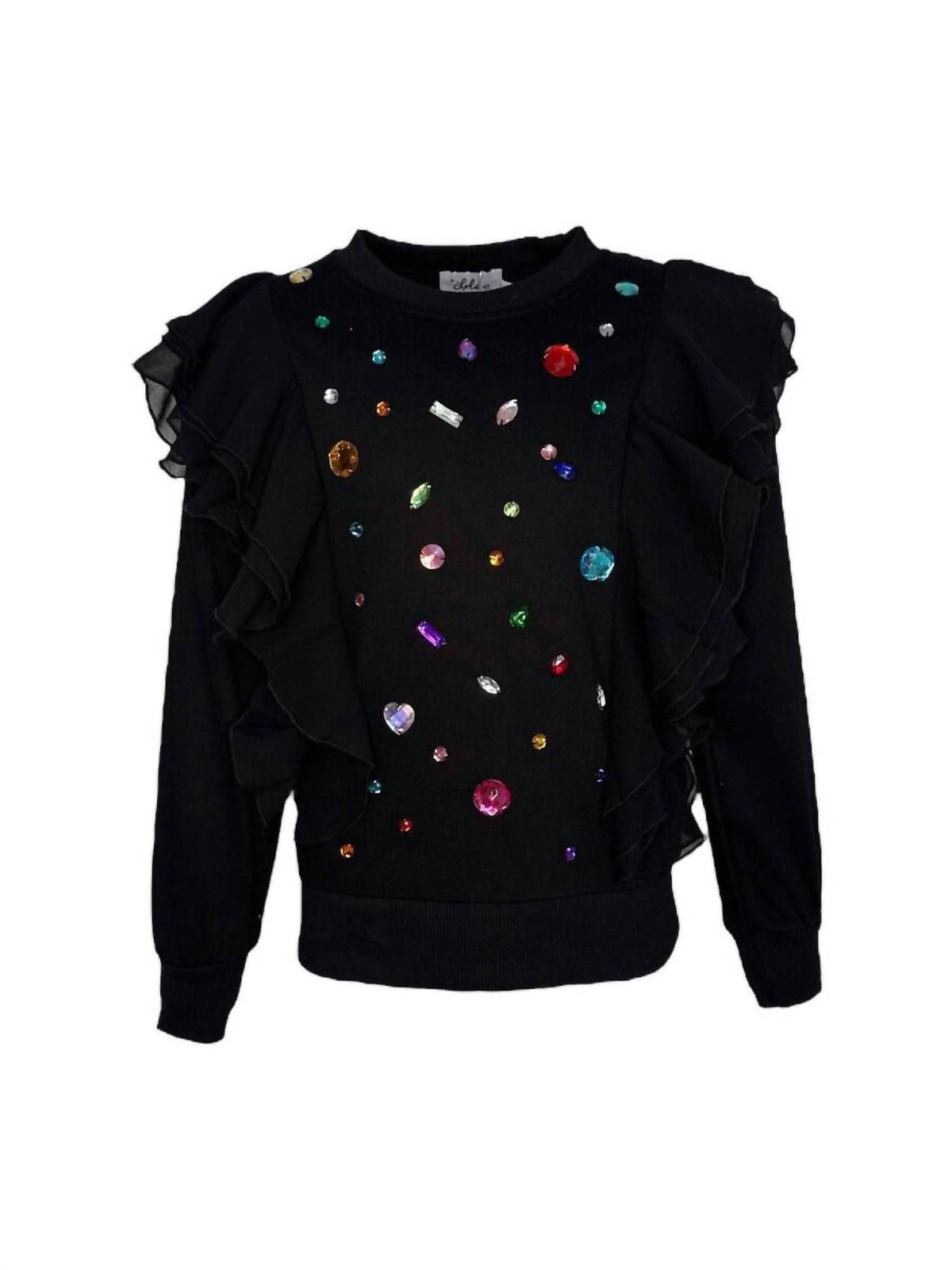 Lola + The Boys - Ruffle Shirt With Gems