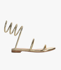 Lola Cruz - Women's Greta Flat Sandals - gold - leather - sandals
