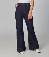 Lola Hats - Stevie High - rise Jean Flare Jeans - blue - clothing - cotton - blend