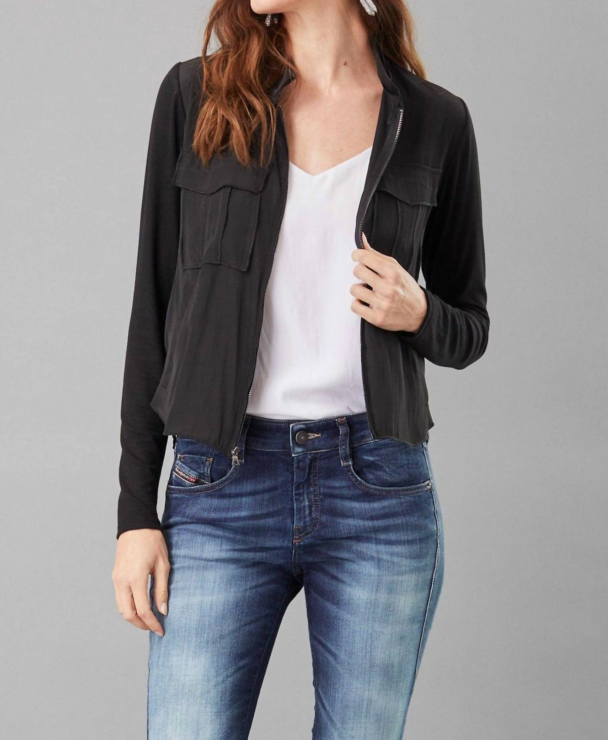 Lola & Sophie - Lightweight Satin Utility Jacket