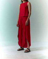 Lolita - Linen Slit Cropped Pants