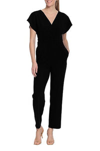 London Times - Dolman Cap Sleeve Jumpsuit - black - clothing - jumpsuits