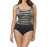 Longitude - Glam Girl X - back One Piece Swimsuit - black - clothing - nylon - blend