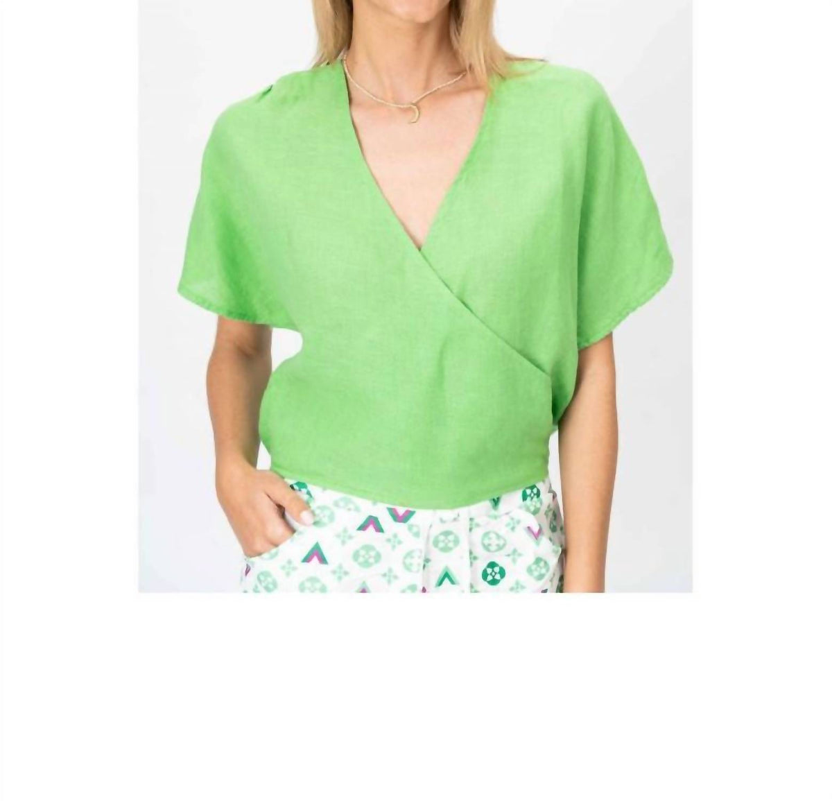 Look Mode Usa - Cross Linen Top