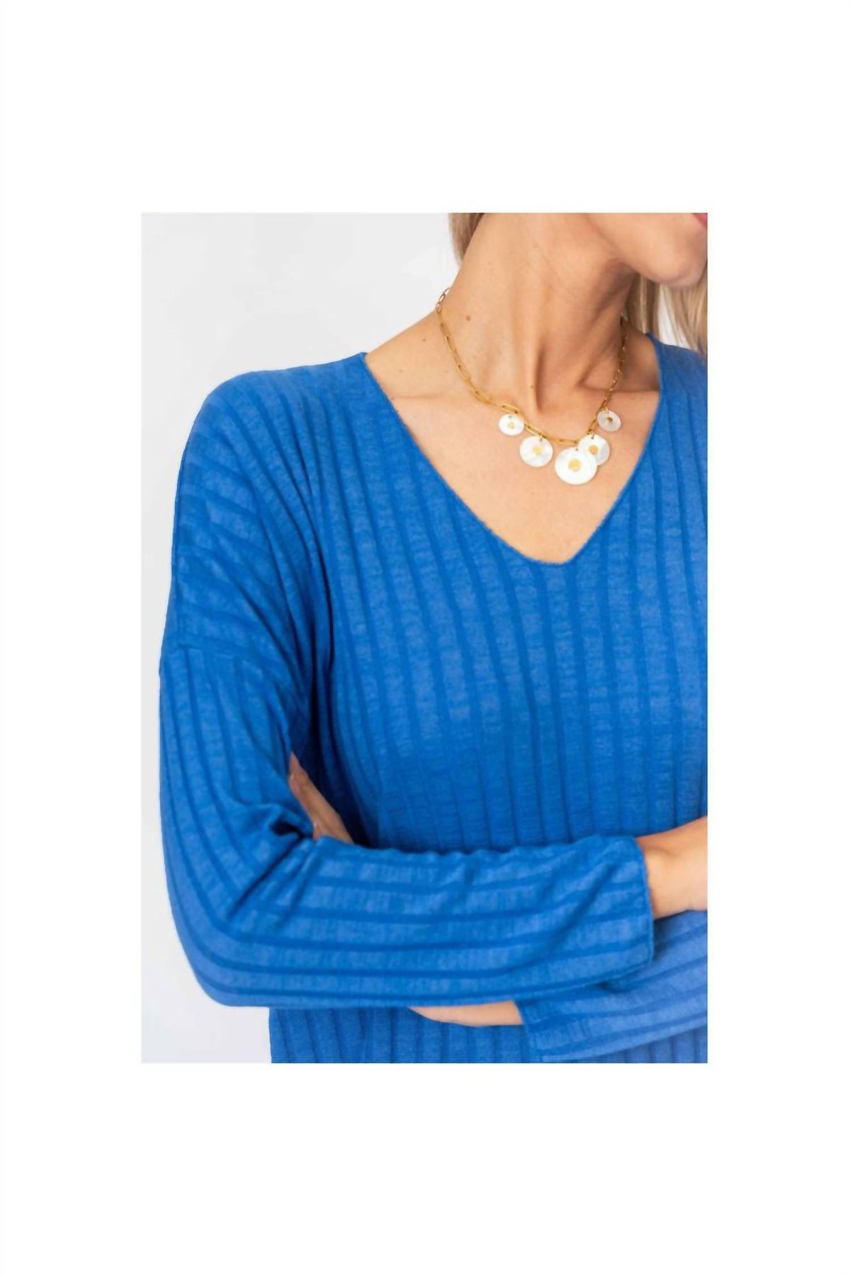 Look Mode Usa - Oversized Ribbed Top