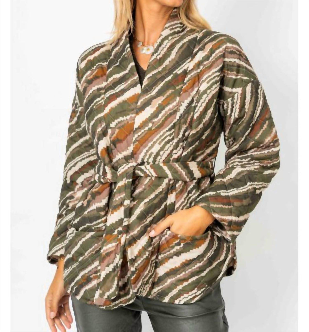 Look Mode Usa - Quilted Kimono Jacket