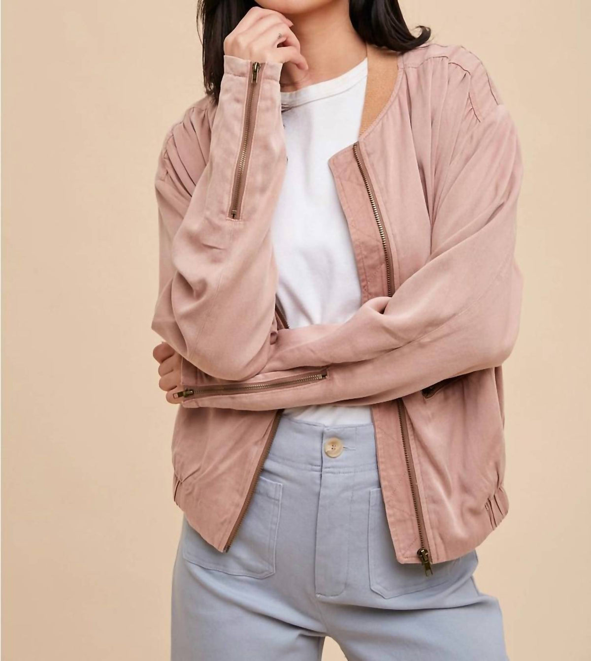 In-Loom - Garment Washed Tencel Bomber Jacket