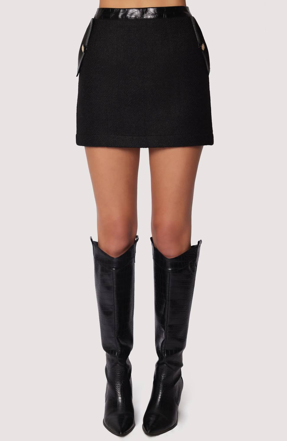 Lost + Wander - ALESSIA MINI SKIRT - black - clothing - mini