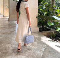 Lost + Wander - Linen Button Up Midi Dress - beige - clothing - dresses