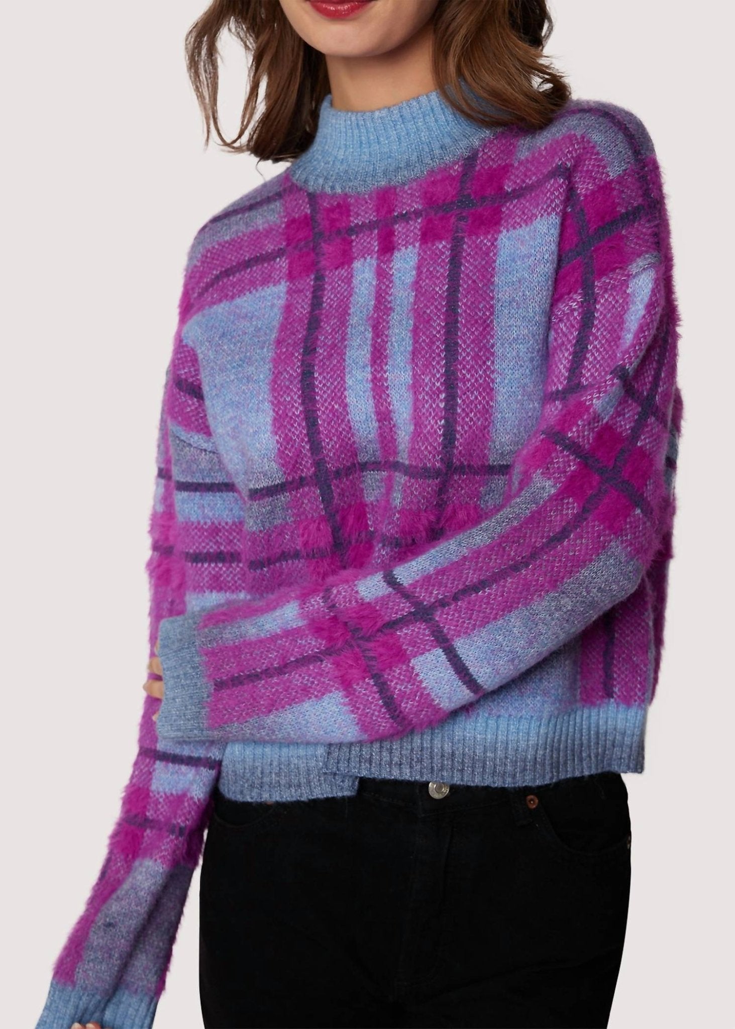 Lost + Wander - Plaid Sweater - clothing - cowl - plaid - check