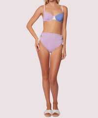 Lost + Wander - Tan Line Trio Lace Up Bikini Bottom