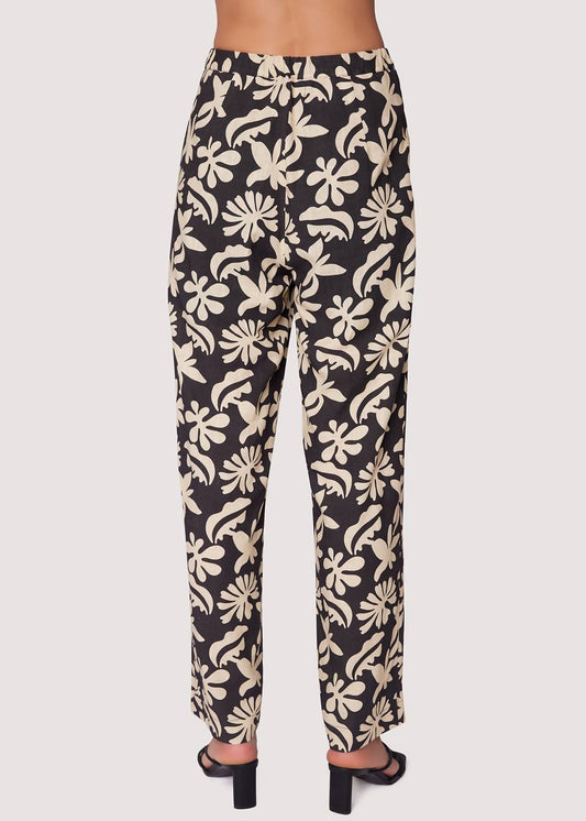 Lost + Wander - TROPIC FLAIR PANTS - black - clothing - floral
