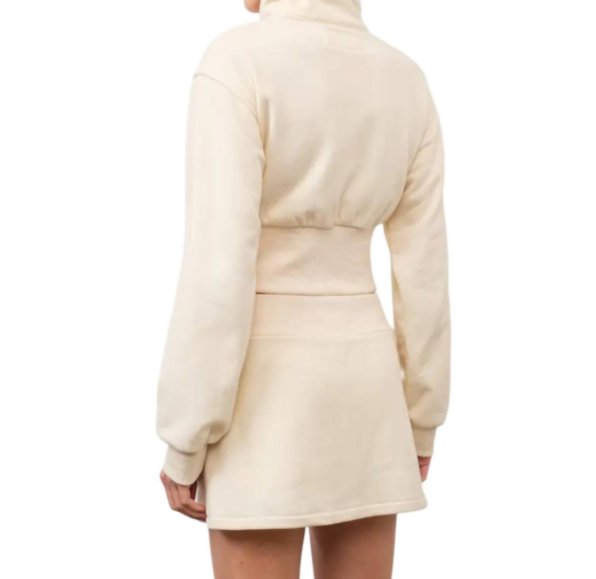 Loucia - Alicia Cropped 2-Way Zip Up Jacket