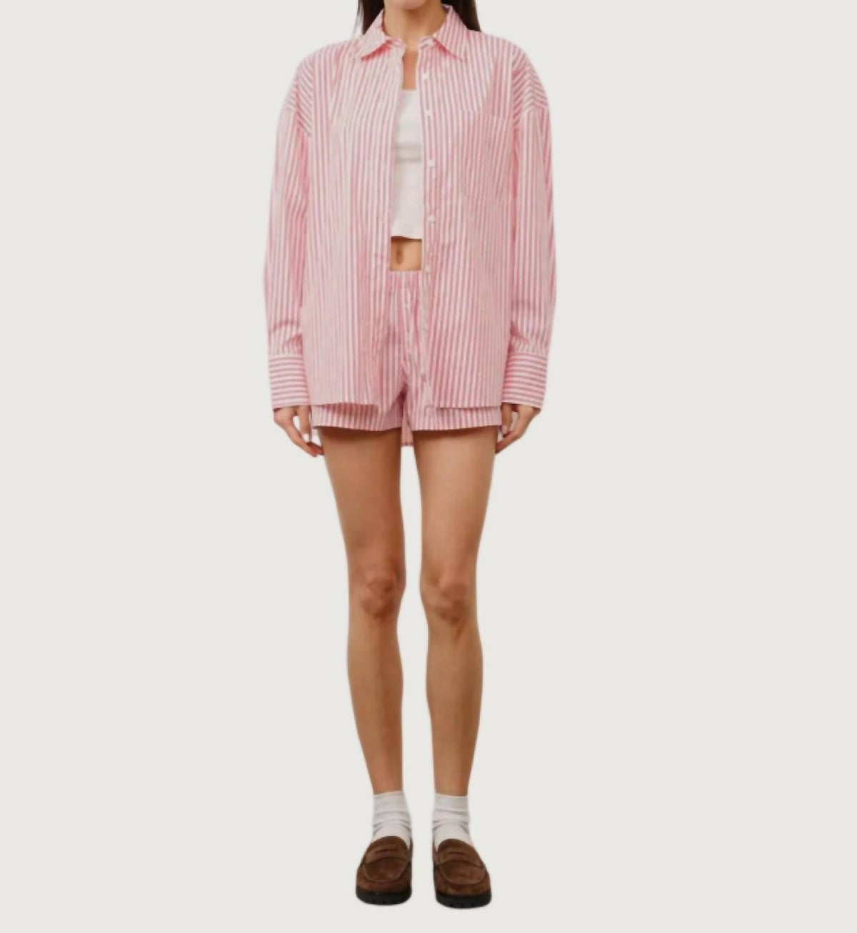 Loucia - Capri Striped Button Down Shirt