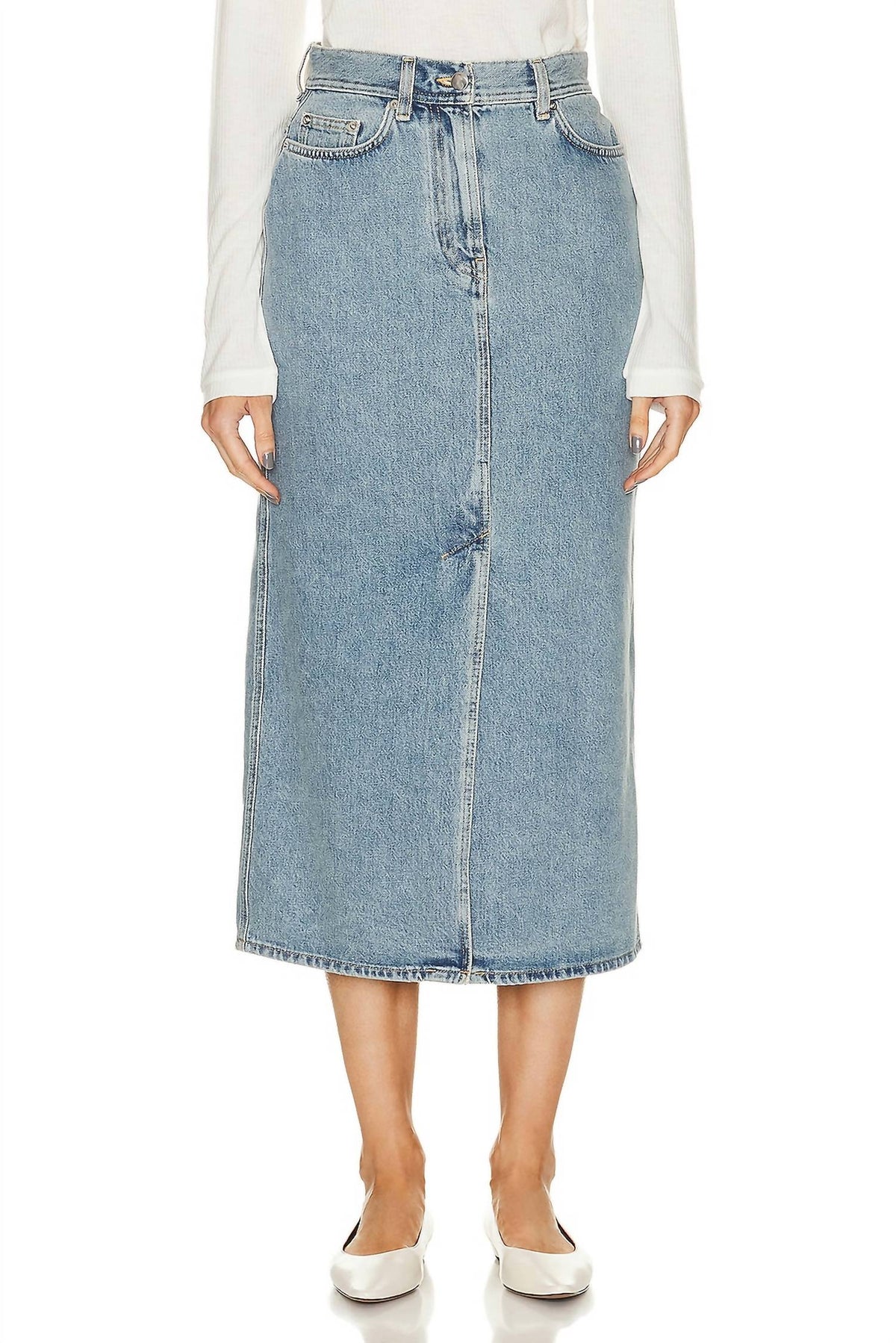 Loulou Studio - Rona Denim Long Skirt