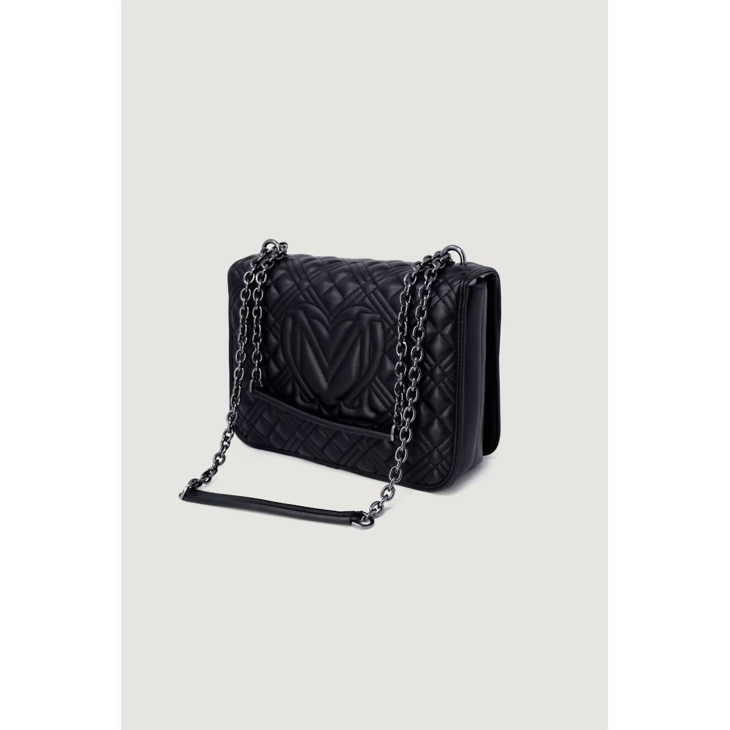 Love Moschino - Women's Bicolor Polyethylene Handbag - bags - black - handbags