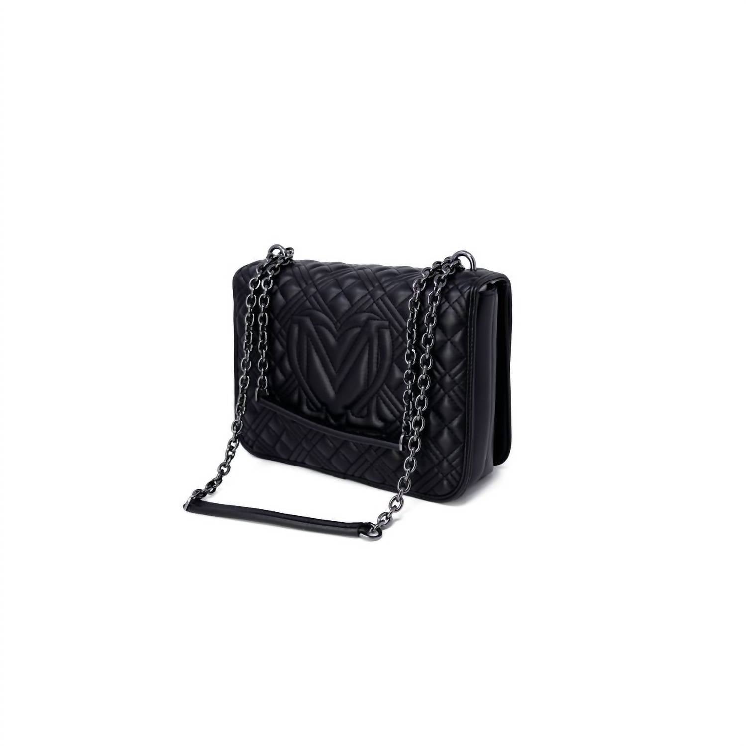 Love Moschino - Women's Bicolor Polyethylene Handbag - bags - black - handbags