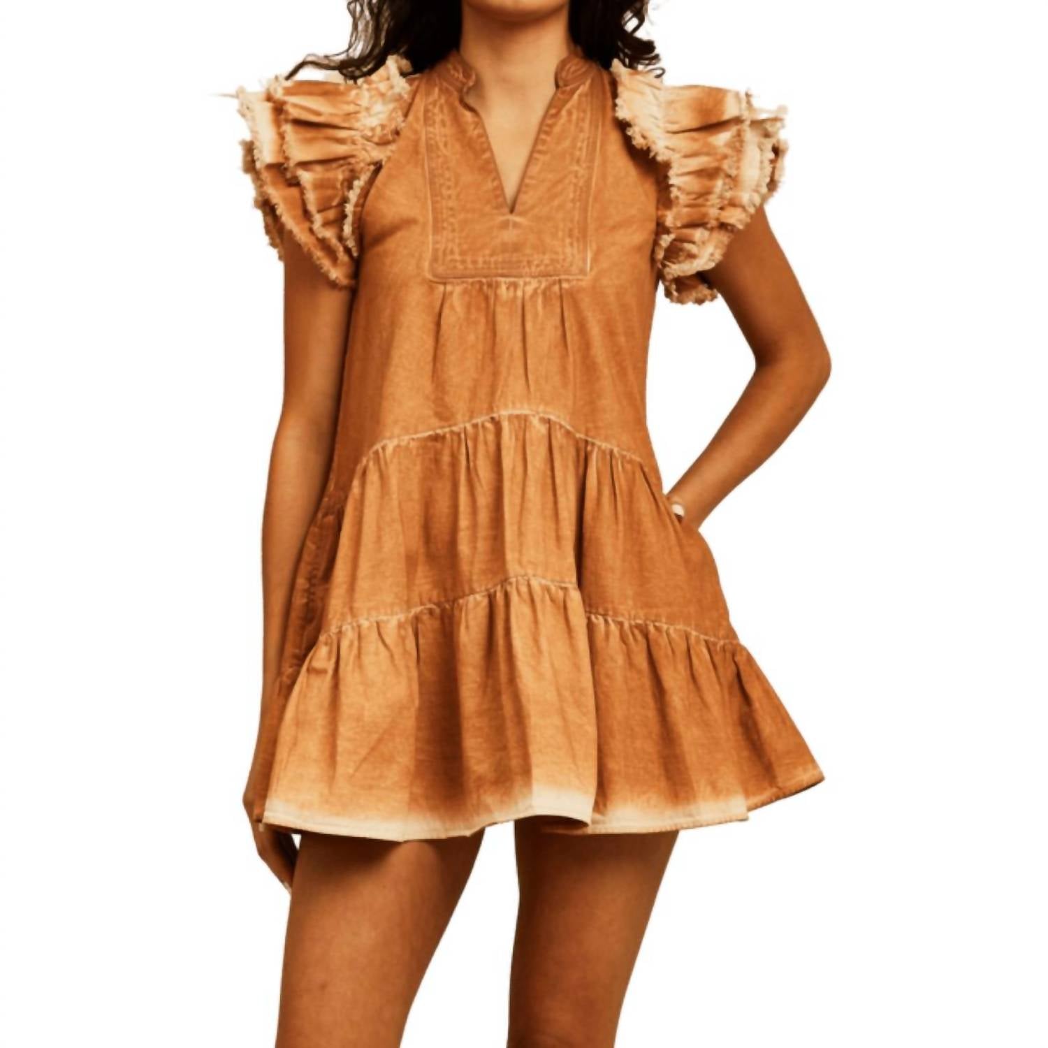 Love The Label - Denim Ember Dress - brown - clothing - cotton