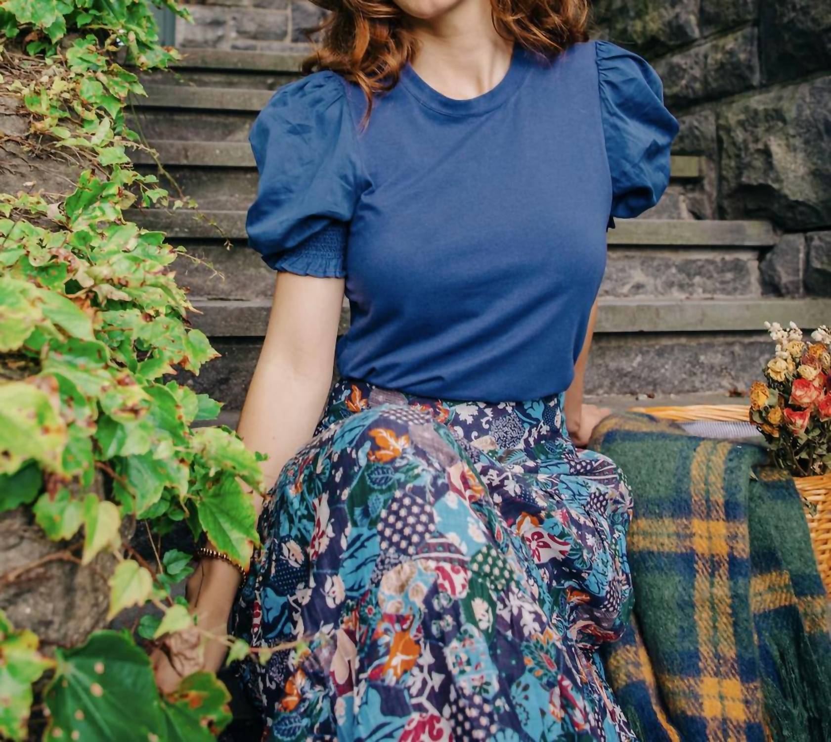 Love The Label - Esme Tee - blue - clothing - cotton