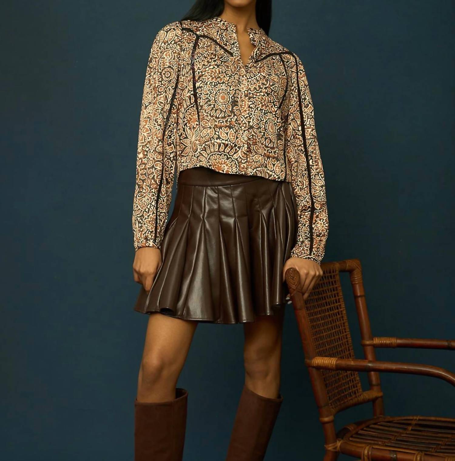Love The Label - Neutral Paisley Top - beige - blouses - clothing
