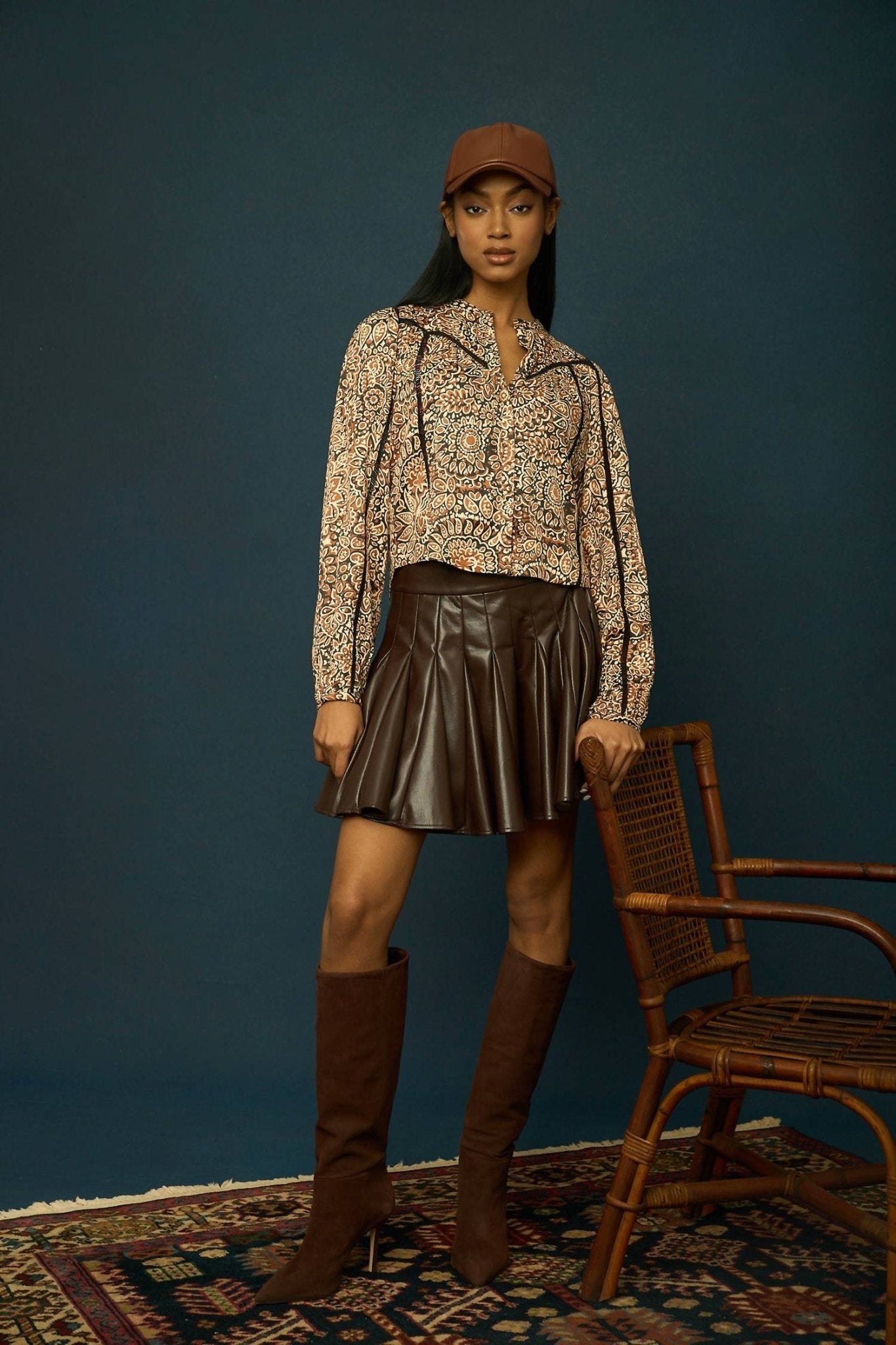 Love The Label - Neutral Paisley Top - beige - blouses - clothing