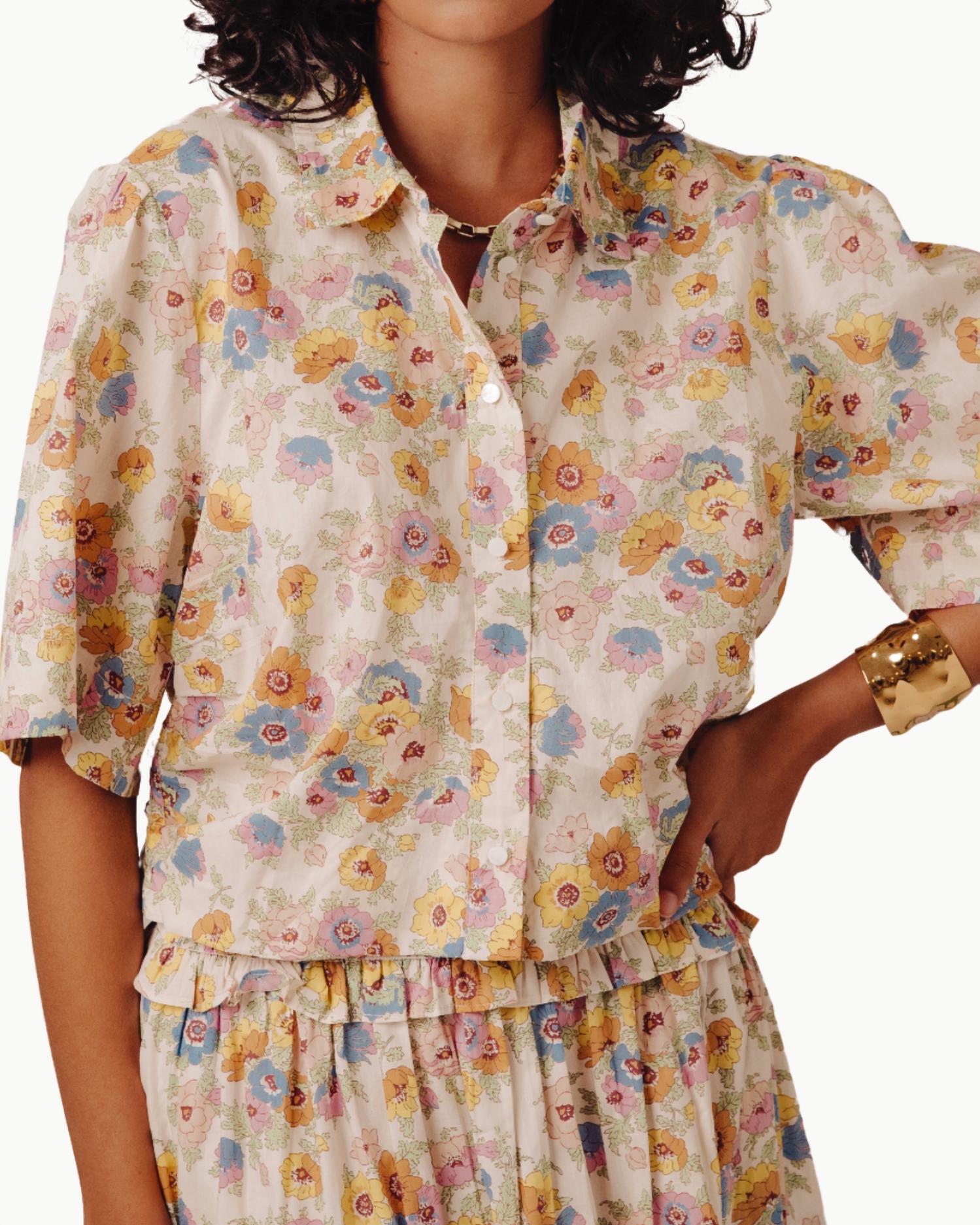 Love The Label - Watercolor Pastel Top - blouses - clothing - cotton - blend