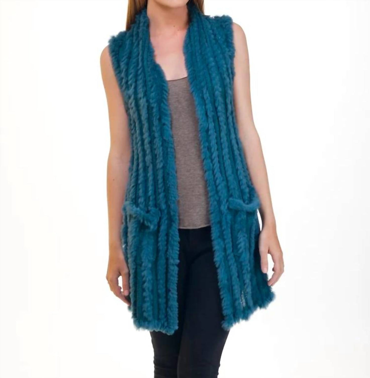 Love Token - High Low Fur Vest