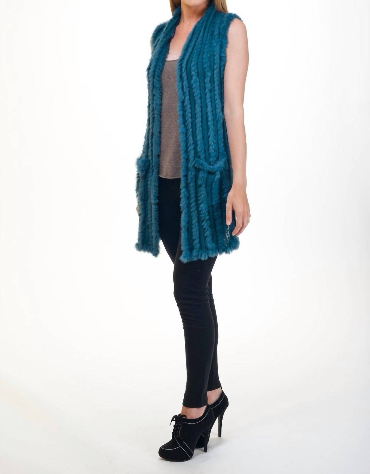 Love Token - High Low Fur Vest