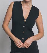 Love Tree - Button V-neck Vest