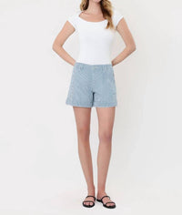 Lovervet - High Rise Striped Cuff Short