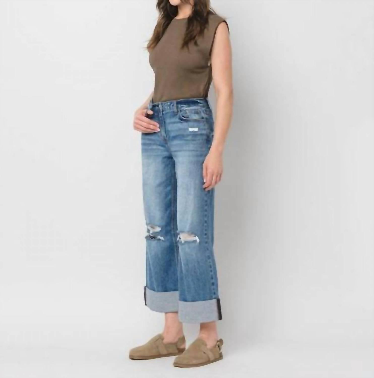 Lovervet - Rosy Baggy Wide Jeans - blue - clothing - cotton - blend