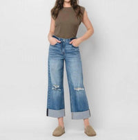 Lovervet - Rosy Baggy Wide Jeans - blue - clothing - cotton - blend