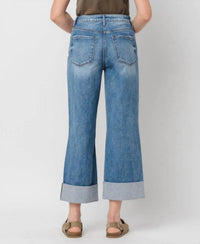 Lovervet - Rosy Baggy Wide Jeans - blue - clothing - cotton - blend