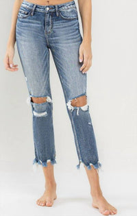 Lovervet - Women's Plus Size High Rise Slim Straight Record Setting Jean