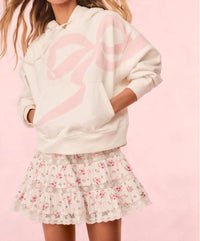 Loveshackfancy - Brunella Cotton Bow Hoodie - clothing - cotton - hoodies