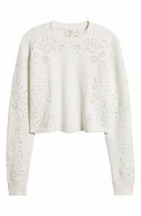 Loveshackfancy - Lalo Eyelet Sweatshirt