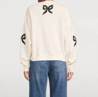 Loveshackfancy - Linetta Lace Bow Sweatshirt