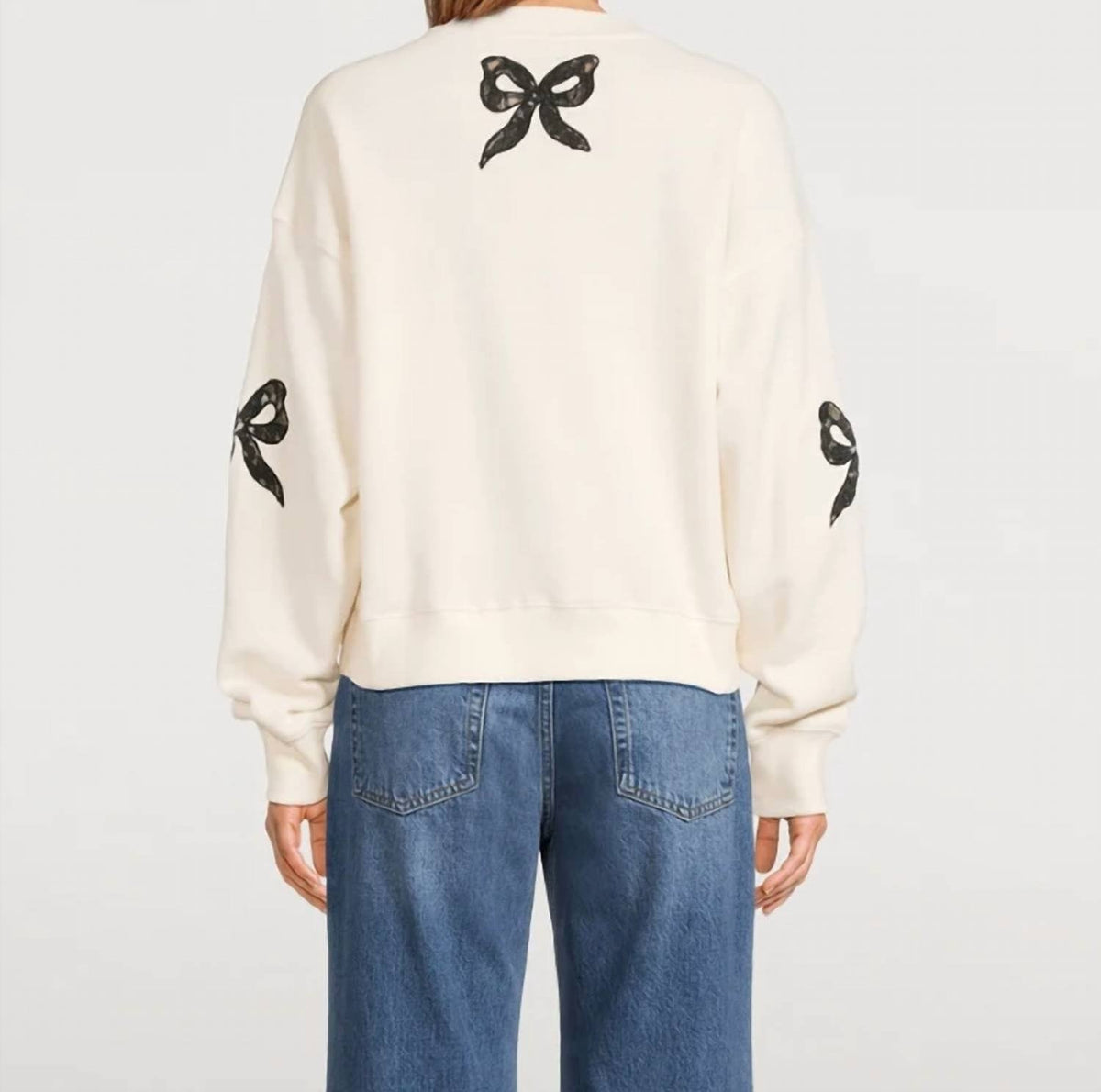 Loveshackfancy - Linetta Lace Bow Sweatshirt