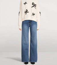 Loveshackfancy - Linetta Lace Bow Sweatshirt